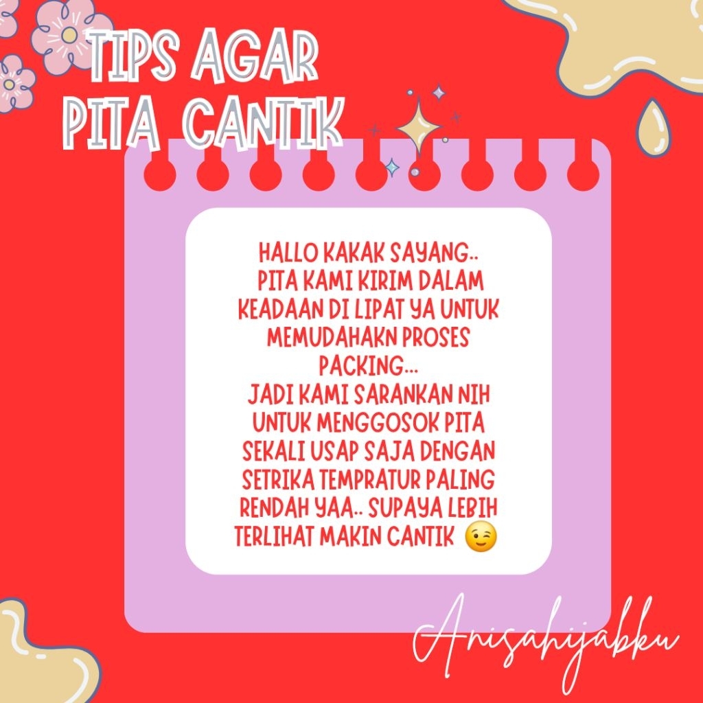 favorit pita merah putih / jepit merah putih / pita hijab merah putih / pita agustus / pita
