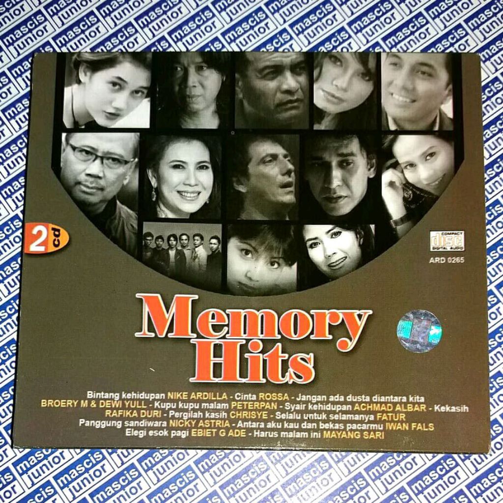 CD Memory Hits 2 CD ft. Nike Ardilla Rossa Peterpan Rafika Duri Chrisye Fatur Ebiet G Ade Inka Chris