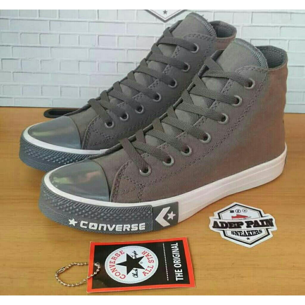 SEPATU ALL STAR CONVERSE HIGH GREY MOTIF PREMIUM
