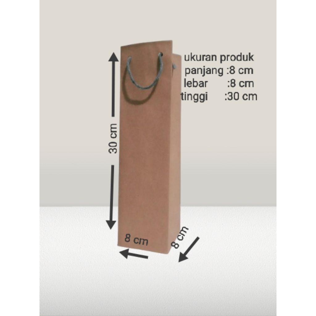 

paper bag polos paper bag murah paper bag souvenir 8x8x30