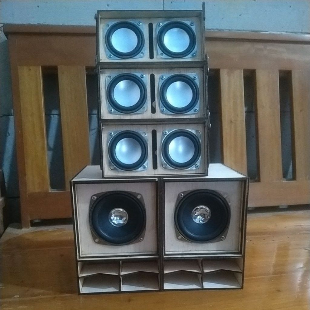 Box miniatur sound system  line array 2 inch