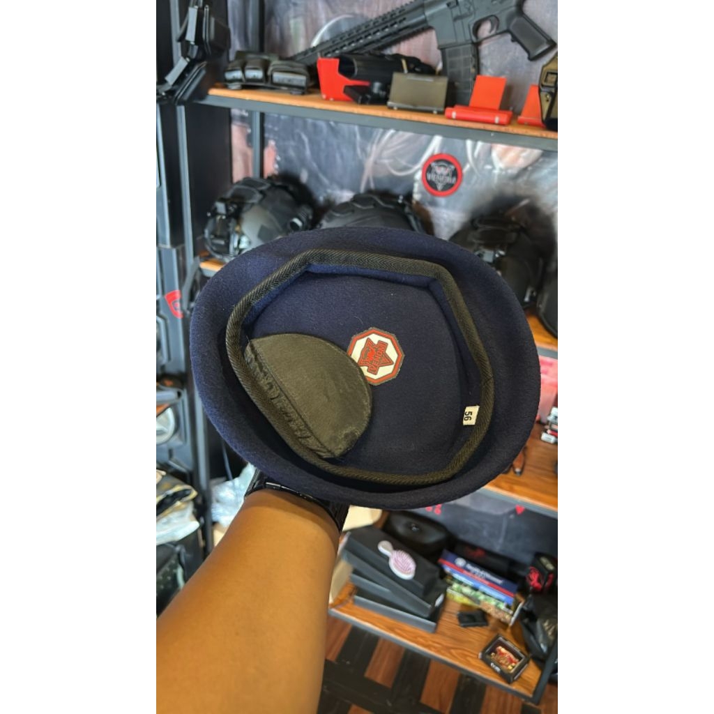 Baret Venom Brimob Mudah di Bentuk bahan super wool