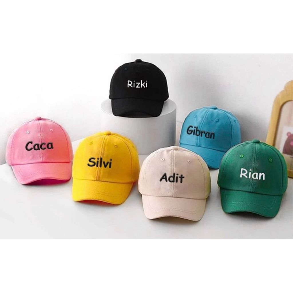 topi anak pake nama sendiri