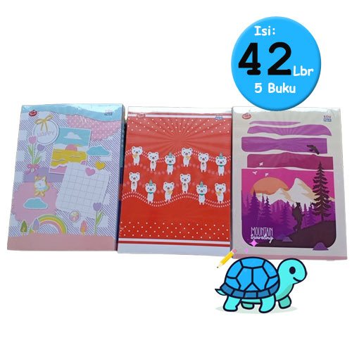 

SiDU Maxi Buku Tulis Boxy 42 Lembar - 5 Buku Alat Tulis Sekolah