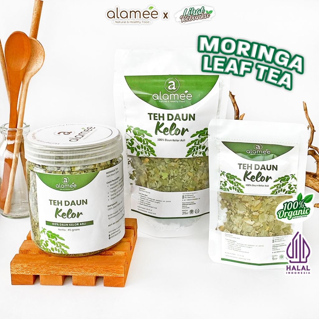 

ALAMEE Teh Daun Kelor Herbal Alami Moringa Tea Flower Asli Kering Organik LIHAT KEBUNKU