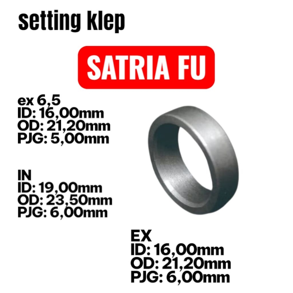 Setting Klep/Dudukan Klep/Cincin Setting Satria FU