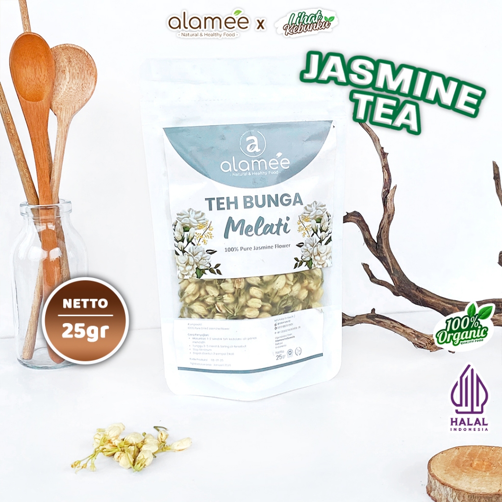 

ALAMEE Teh Jasmine Bunga Melati Dried Flower Tea Organik Jasmin Herbal Kering 25gr LIHAT KEBUNKU