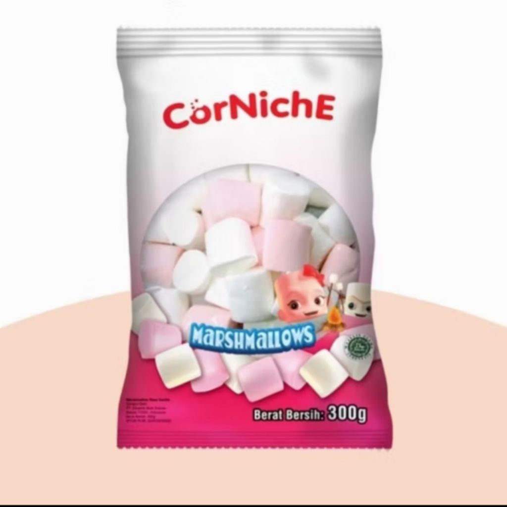 

marshmallow corniche pink white 300 gram