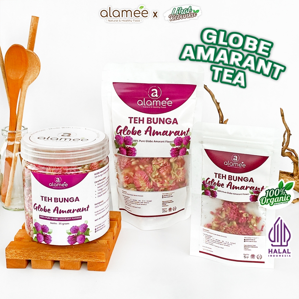

ALAMEE Teh Bunga Globe Amaranth Tea Herbal Organik Kering Dried Flower LIHAT KEBUNKU