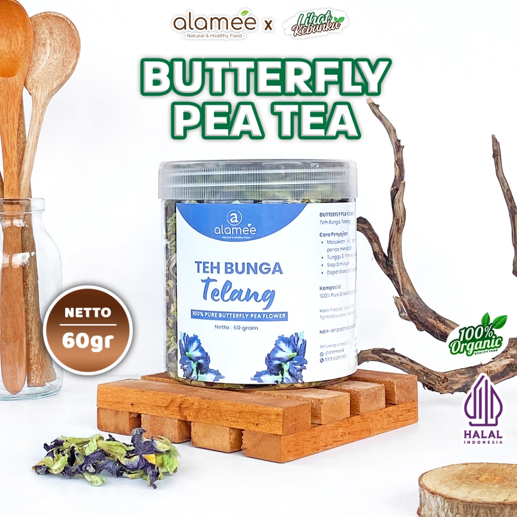

ALAMEE Teh Bunga Telang Butterfly Pea Tea Kering Organik Herbal Dried Flower 60gr LIHAT KEBUNKU