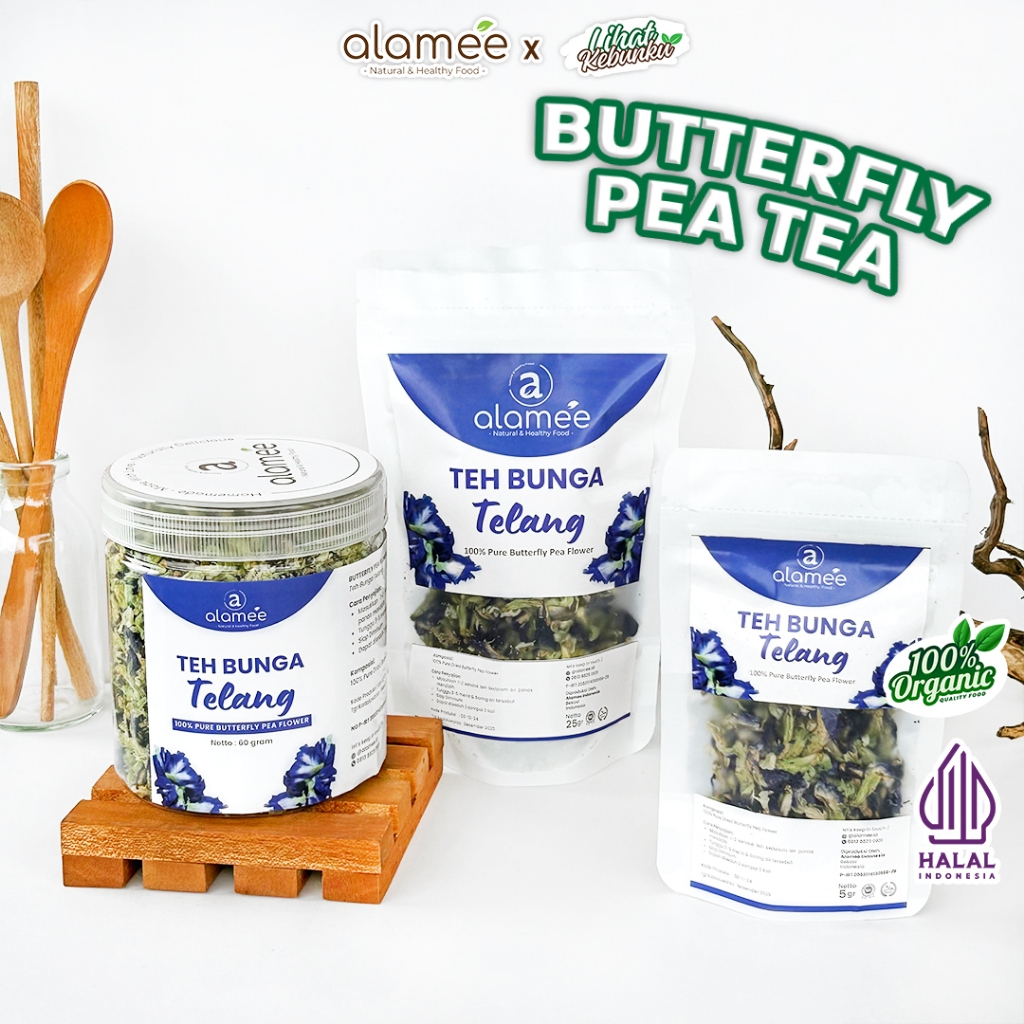 

ALAMEE Teh Bunga Telang Butterfly Pea Tea Kering Organik Herbal Dried Flower LIHAT KEBUNKU