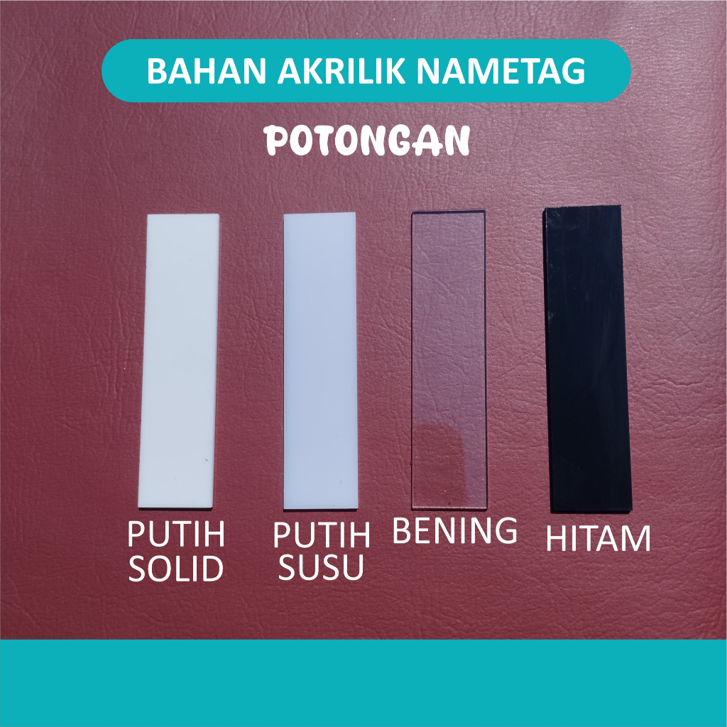 

Mdklaser Bahan nametag Name Tag/Nametag/Papan Nama Dada Akrilik Polos 2 cm x 8 cm