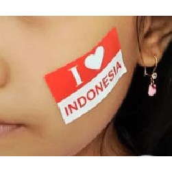 

(100) Stiker Pipi Bendera Merah Putih / Tempelan Pipi / Stiker Kemerdekaan Indonesia