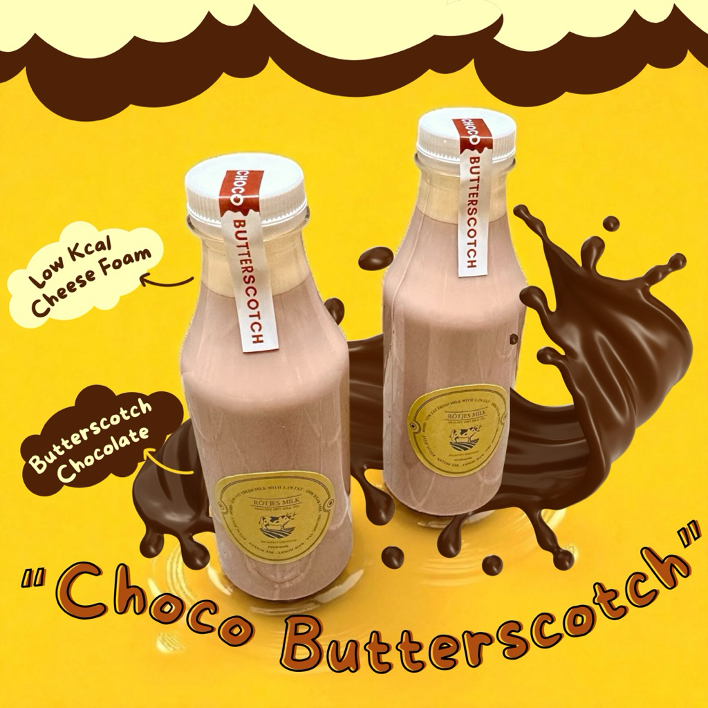 

Rotjes Milk "Choco Butterscotch with Cheese Foam" GOLD LIMITED EDITION Low Fat Diet Milk Tea