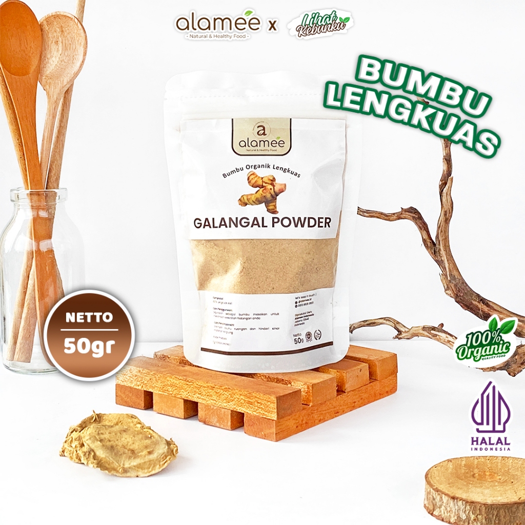 

ALAMEE Lengkuas Bubuk Asli Galangal Seasoning Powder Murni Bumbu Masak Dapur 50 Gram LIHAT KEBUNKU