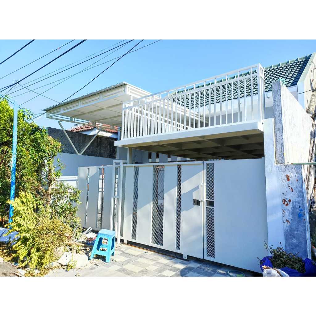 pagar plat minimalis sidoarjo surabaya modern minimalis