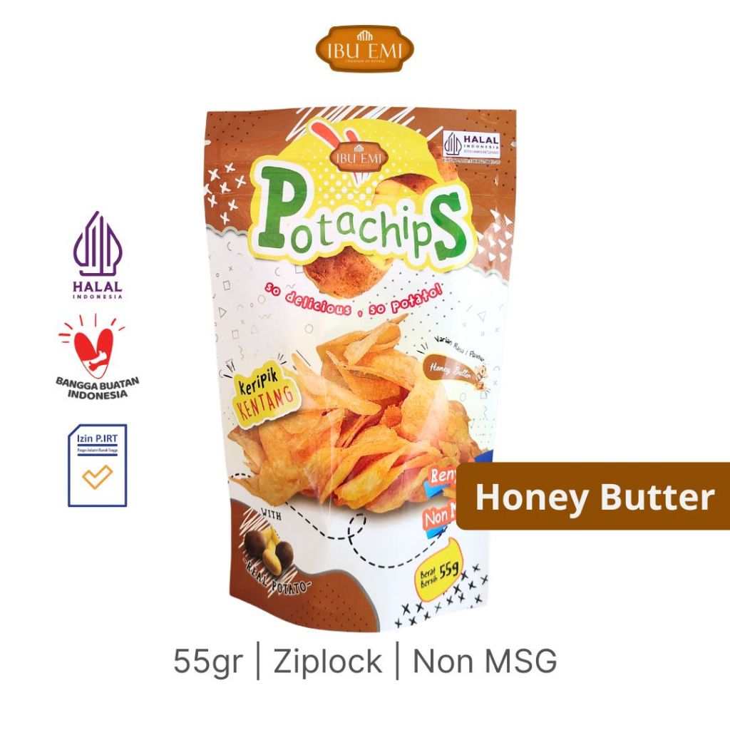 

Ibu Emi - Potachips Keripik Kentang NON MSG Honey Butter 55gr
