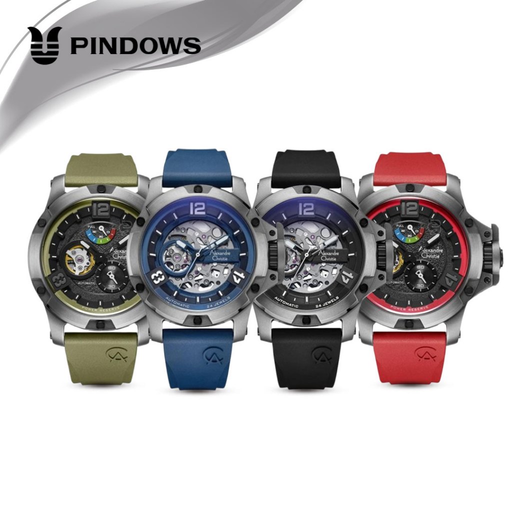 ORIGINAL Jam Tangan Alexandre Christie Pria AC 6295 AC6295 Titanium Automatic Original Garansi Resmi