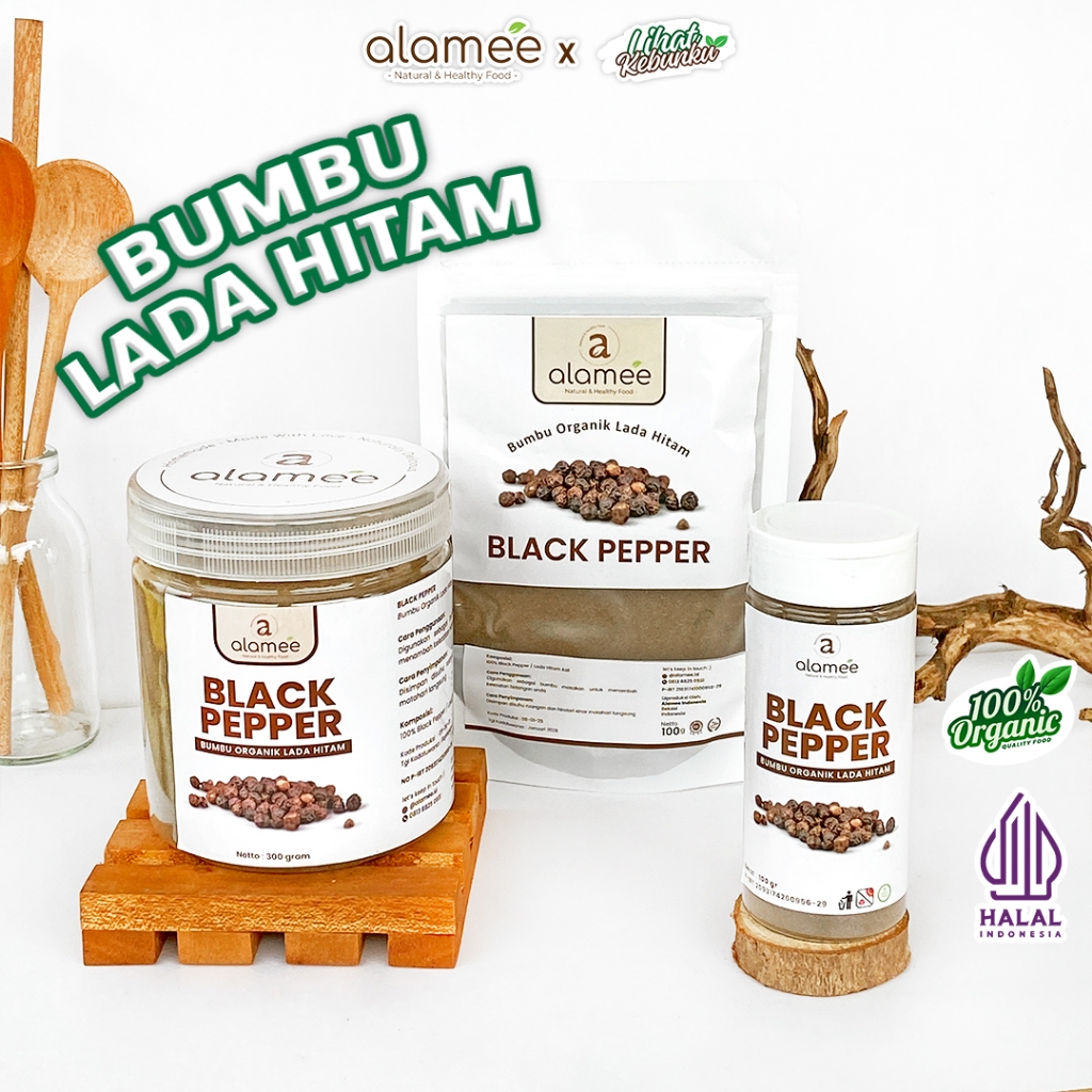

ALAMEE Blackpepper Powder Lada Hitam Bubuk Black Pepper Bumbu Dapur Instan LIHAT KEBUNKU