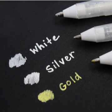 

Gel Pen White/Silver/Gold - Pulpen Tinta Gel - SAS