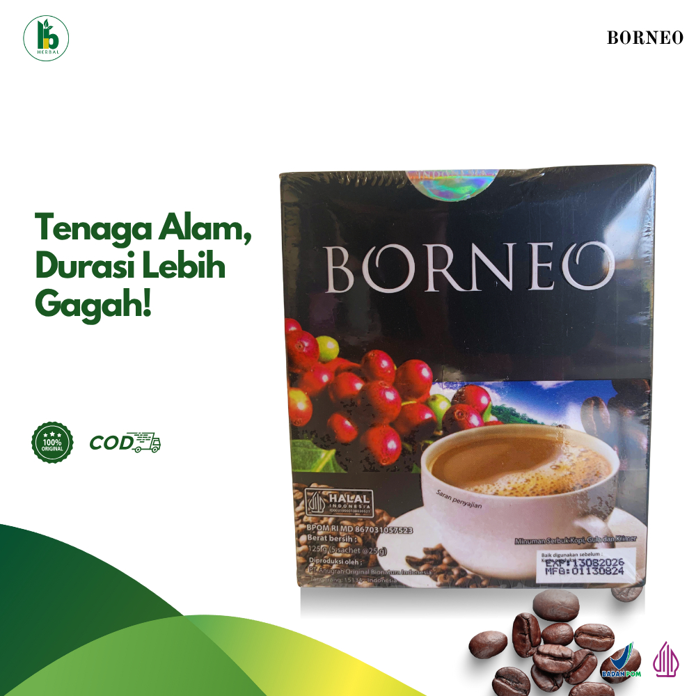 

Kopi Borneo – Original Rasa Autentik Kalimantan, 1 Box Isi 5 Sachet