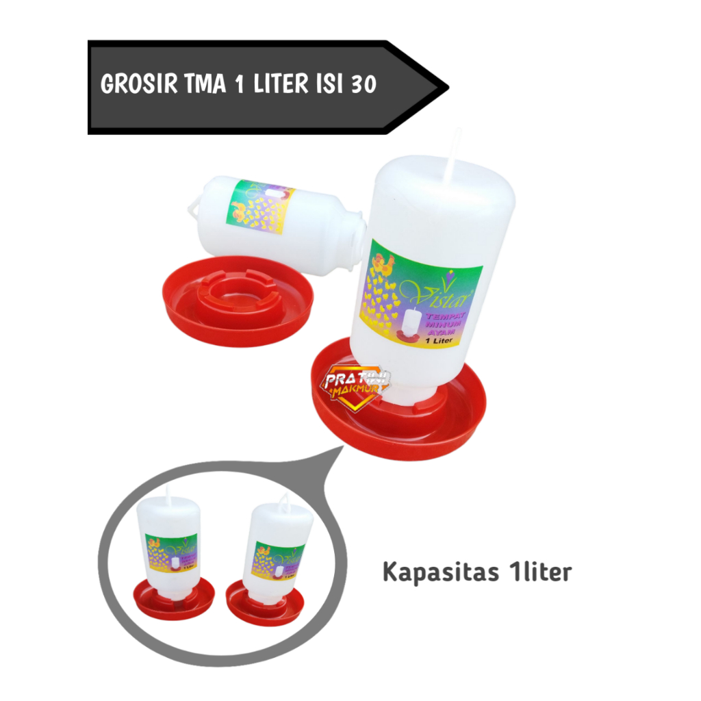 GROSIR TMA 1LITER VISTAR ISI 30PCS TEMPAT MINUM AYAM OTOMATIS 1 LITER MERK VISTAR