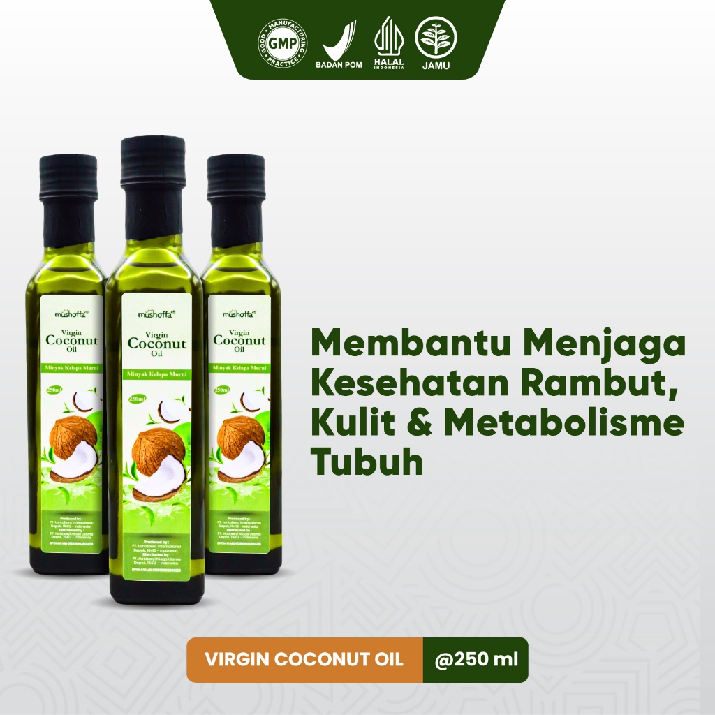 

Paket 3 Botol - VCO Mushoffa Minyak Kelapa Murni Virgin Coconut Oil 250ml