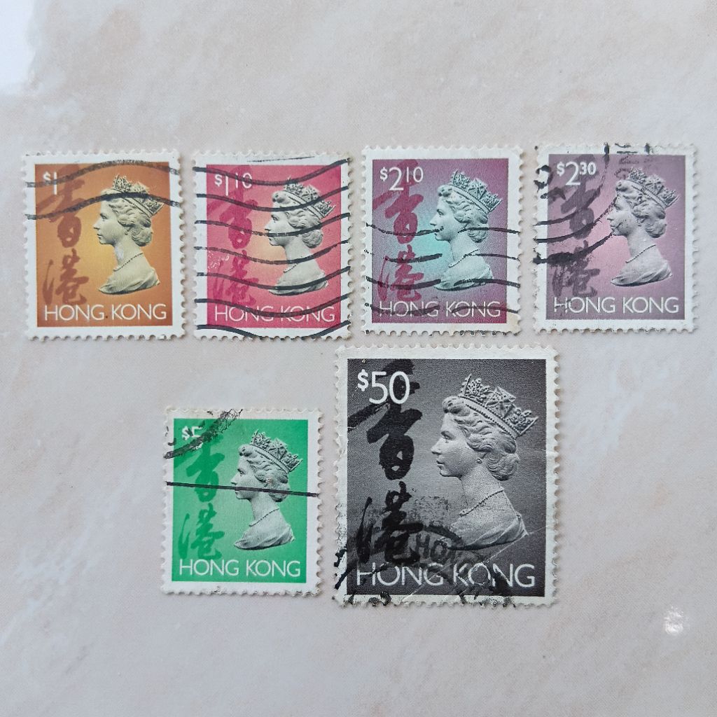 

Perangko Prangko Jadul Hongkong Seri Queen Elizabeth II 1992-1996 6 Pcs - YN2666