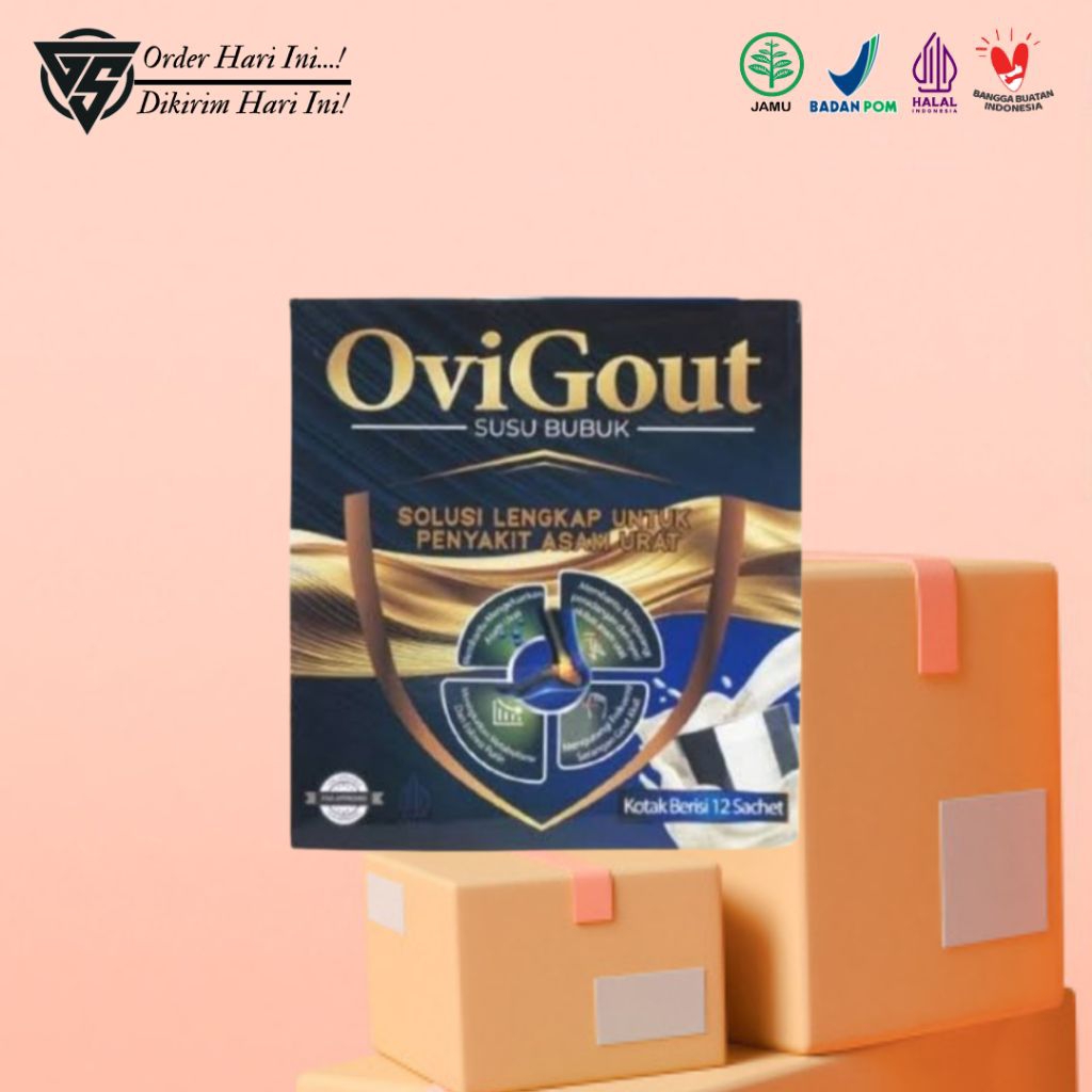

OviGout Susu Bubuk Herbal Khusus Asam Urat Diformulasikan Untuk Menurunkan Kadar Asam Urat, Meredakan Nyeri Sendi dan Memperbaiki Metabolisme