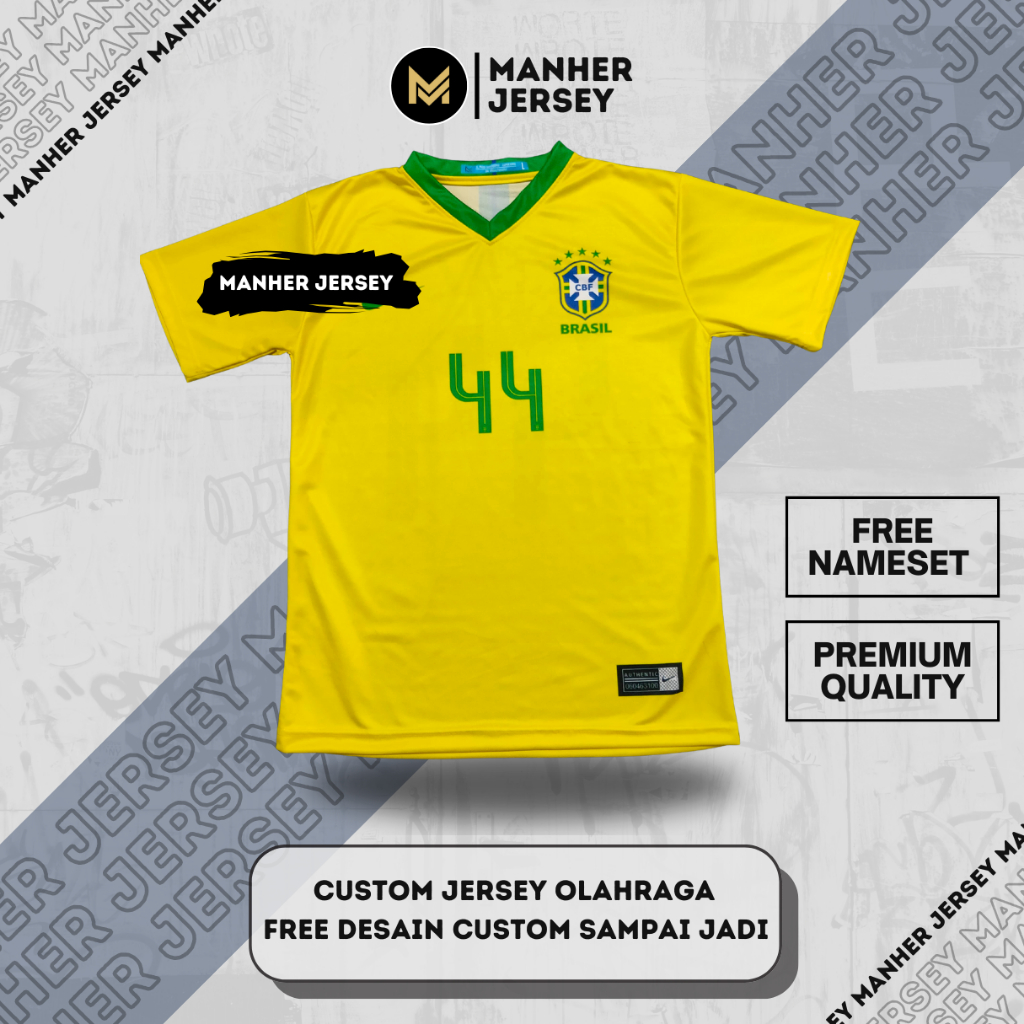 Jersey Brazil 2018 Full Printing Custom