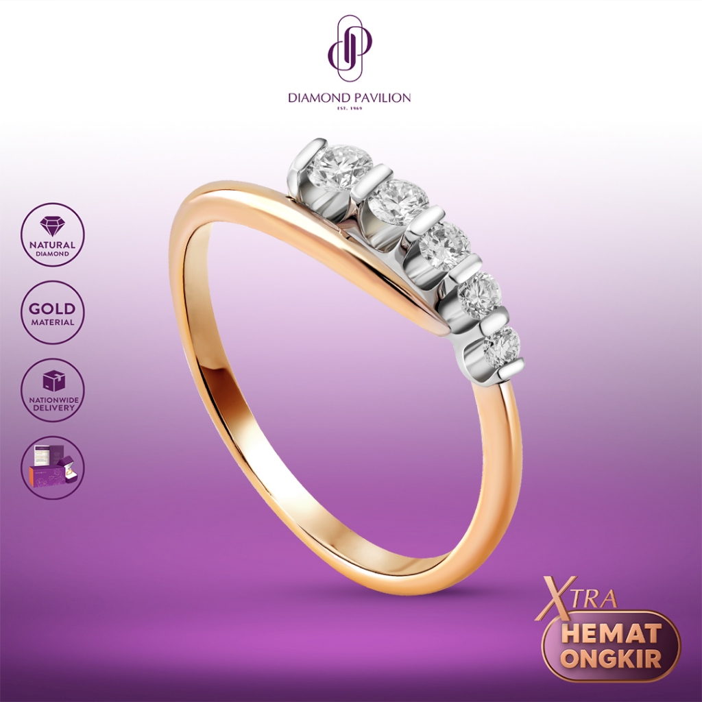 Diamond Pavilion Cincin Emas Batu Berlian Hyunaa Ring