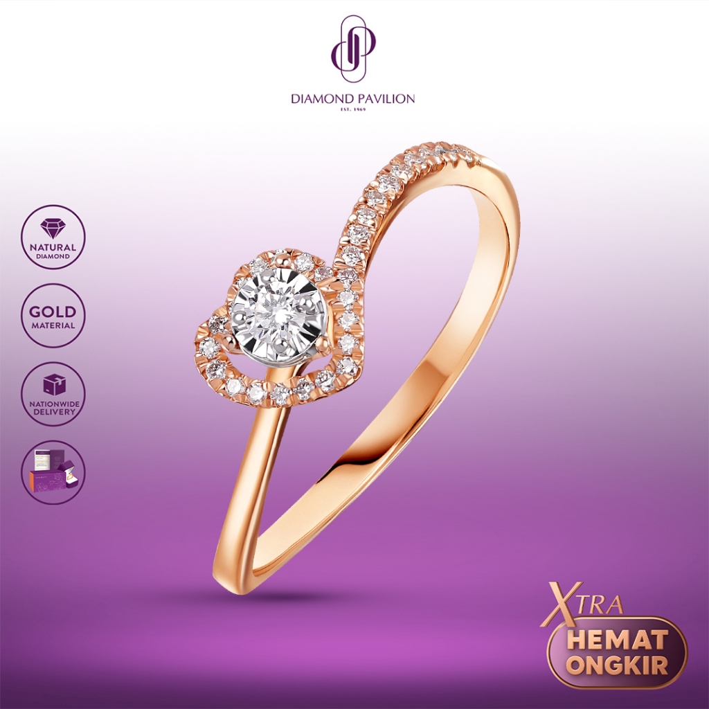 Diamond Pavilion Cincin Emas Batu Berlian Clive Ring
