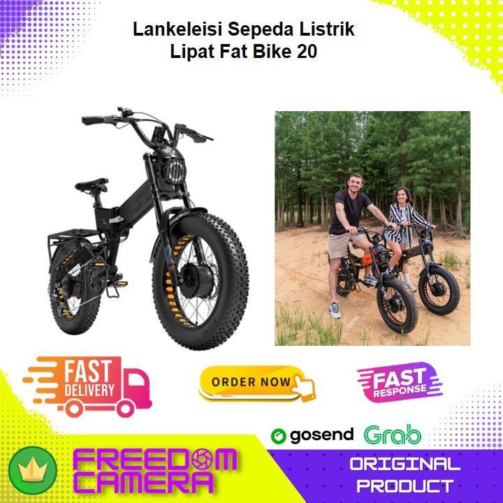 Lankeleisi Sepeda Listrik Lipat Fat Bike 20 Inch Dual Motor 48V 20Ah - X3000 MAX