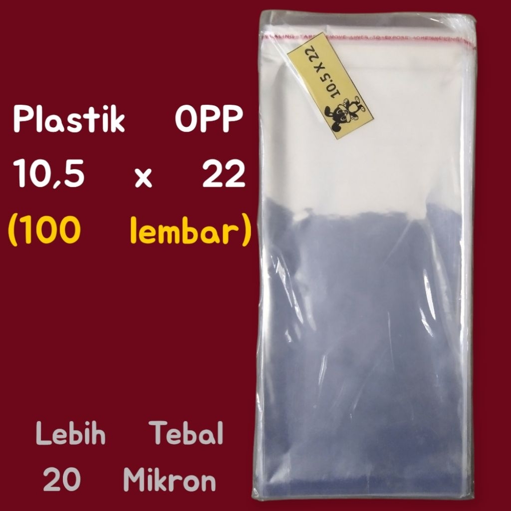 

OPP/Plastik Undangan/Souvenir 10,5 x 22 cm (Isi 100 lembar)