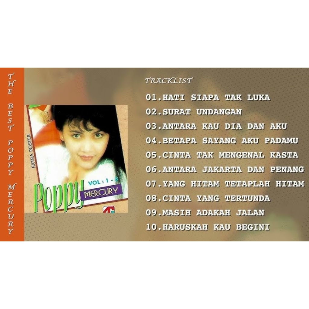 KASET CD MOBIL LAGU POPPY MERCURY