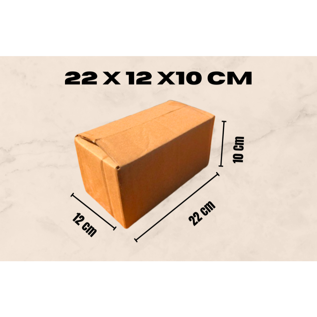 

Kardus/karton box polos packing ukuran 22 X 12 X 10