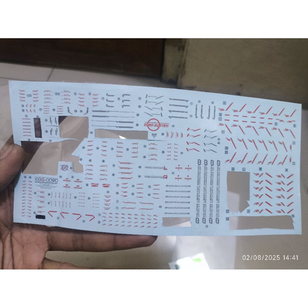 RARE Decal Supernova Wing Gundam Zero Custom White Prelude