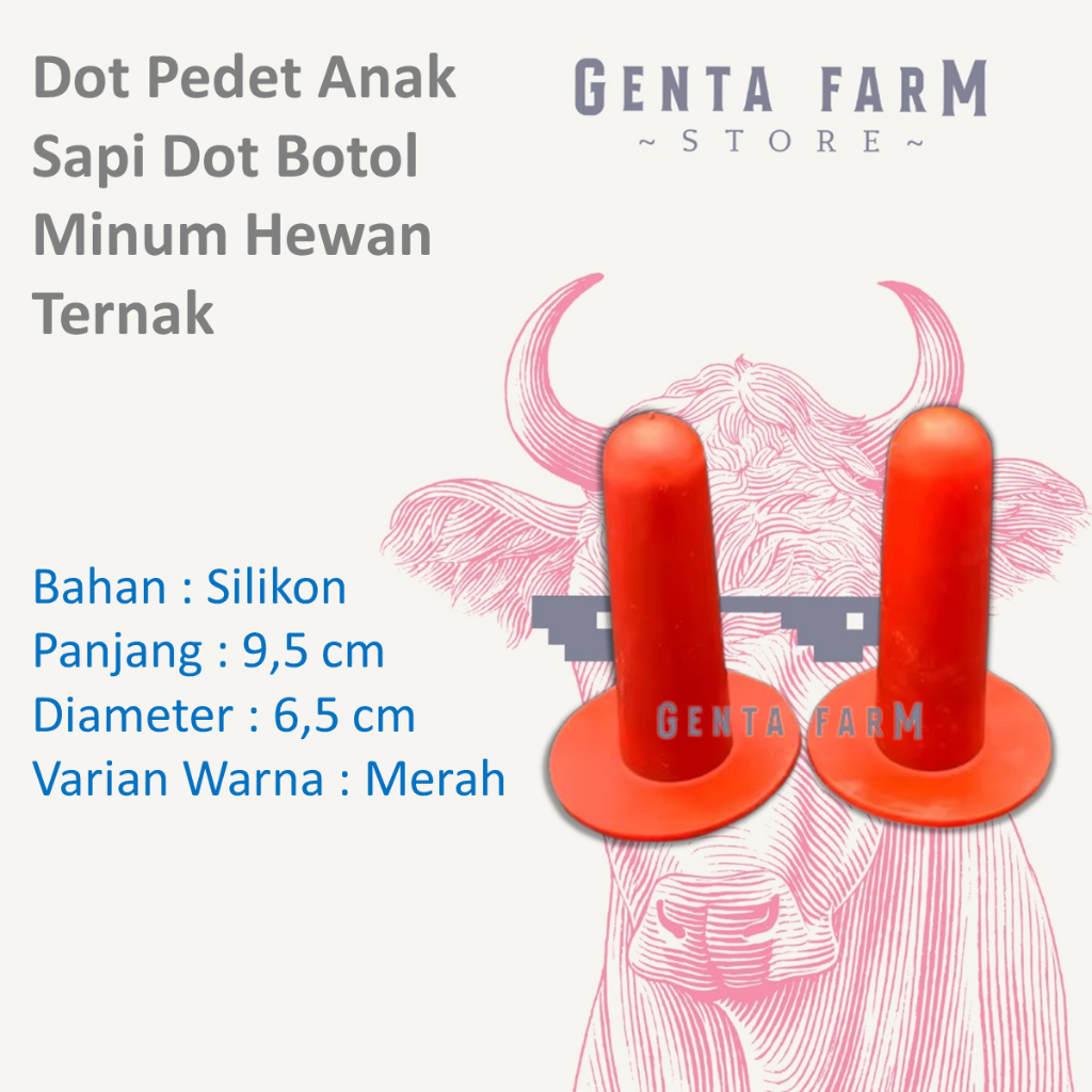 Dot Pedet Anak Sapi Dot Botol Minum Hewan Ternak Dot Silikon Sapi