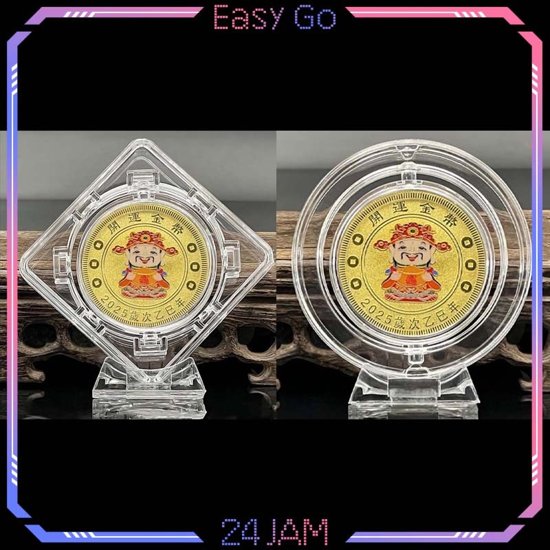 Koin Keberuntungan Emas Koin Feng Shui Dewa Rejeki Koin Feng Shui Rotable Gold Coin