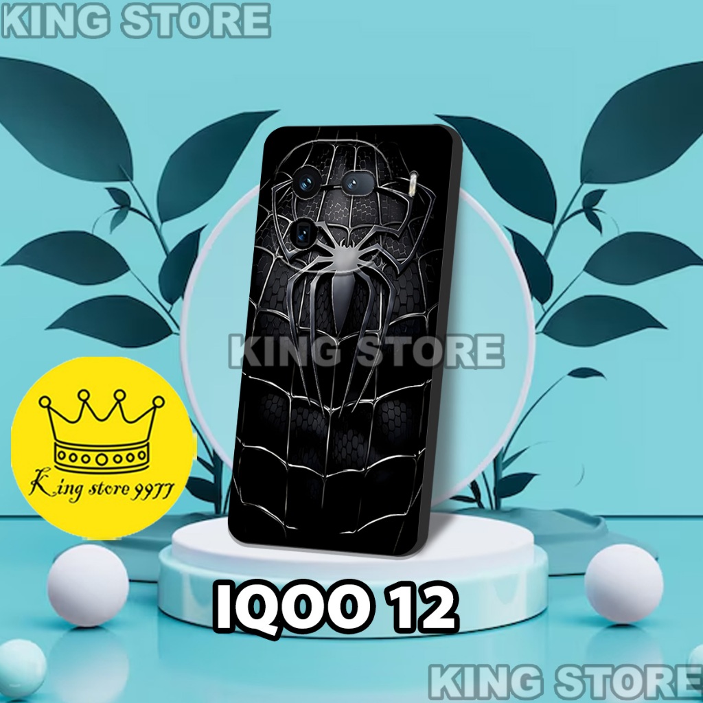 (KS11) Softcase karet untuk hp IQOO 12/Motif Spiderman/casing IQOO 12/case IQOO 12 2025/silikon IQOO
