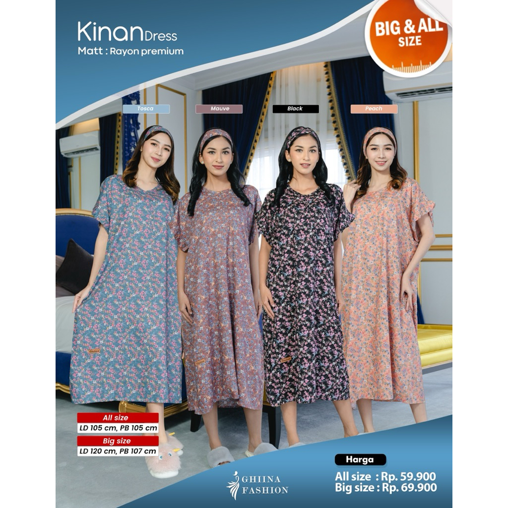 KINAN DRESS, daster anak, dress adem, daster adem, daster couple