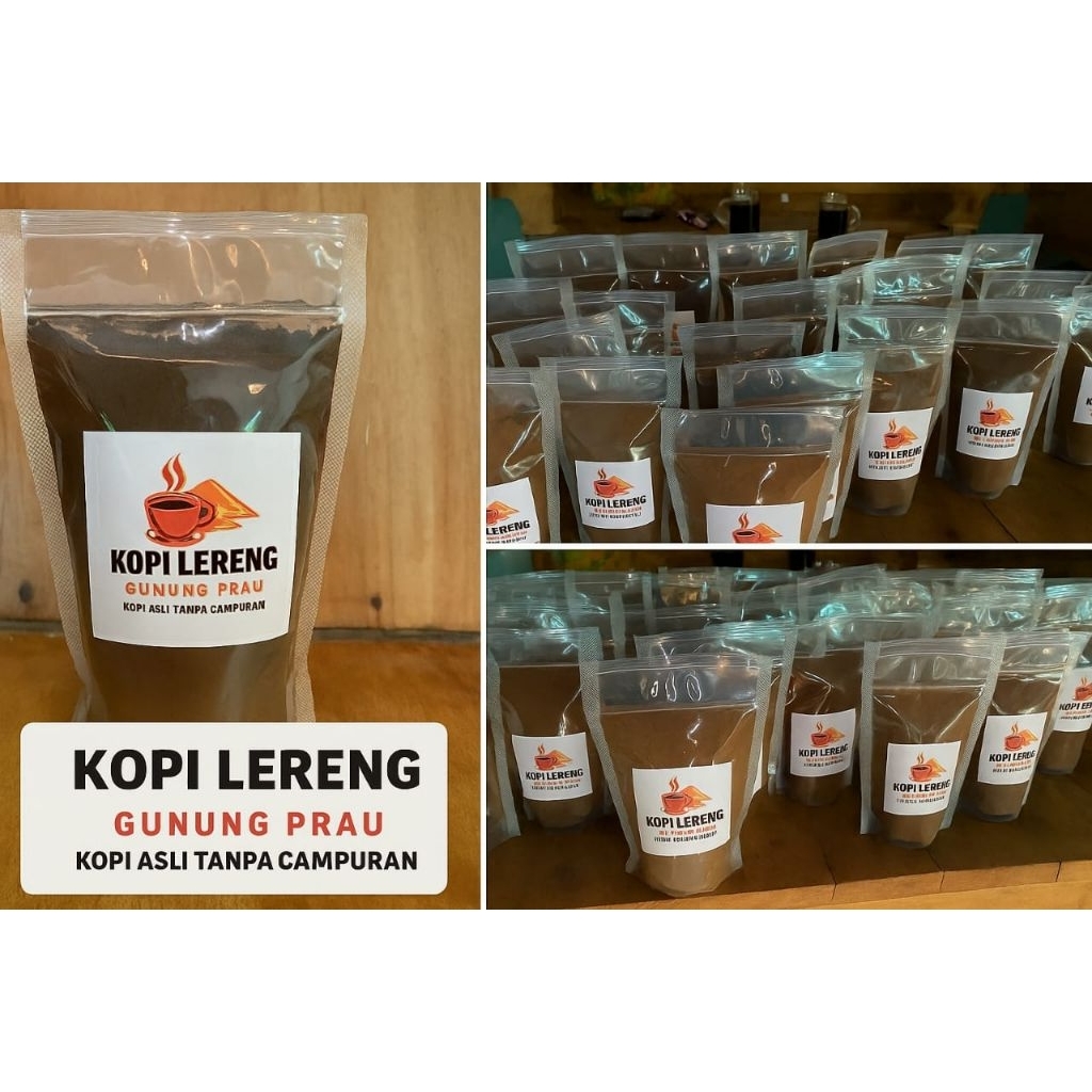 

kopi robusta LERENG GUNUNG PRAU 100% kopi murni 1kg
