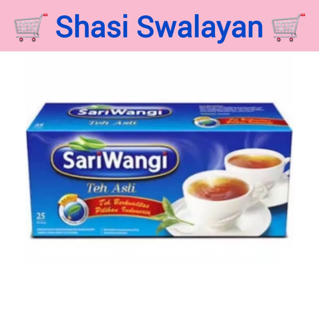 

Sariwangi Teh Celup Isi 25 pcs - Teh Asli/ Original/ Sari Murni/ Mawar/ Melati/ Kurma & Madu/ Jahe & Kunyit