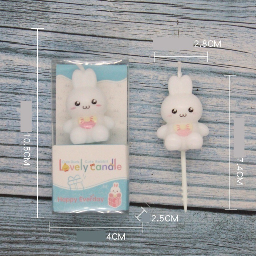 lilin ultah kelinci bunny rabbit korean cake ulang tahun kue ala korea candle premium