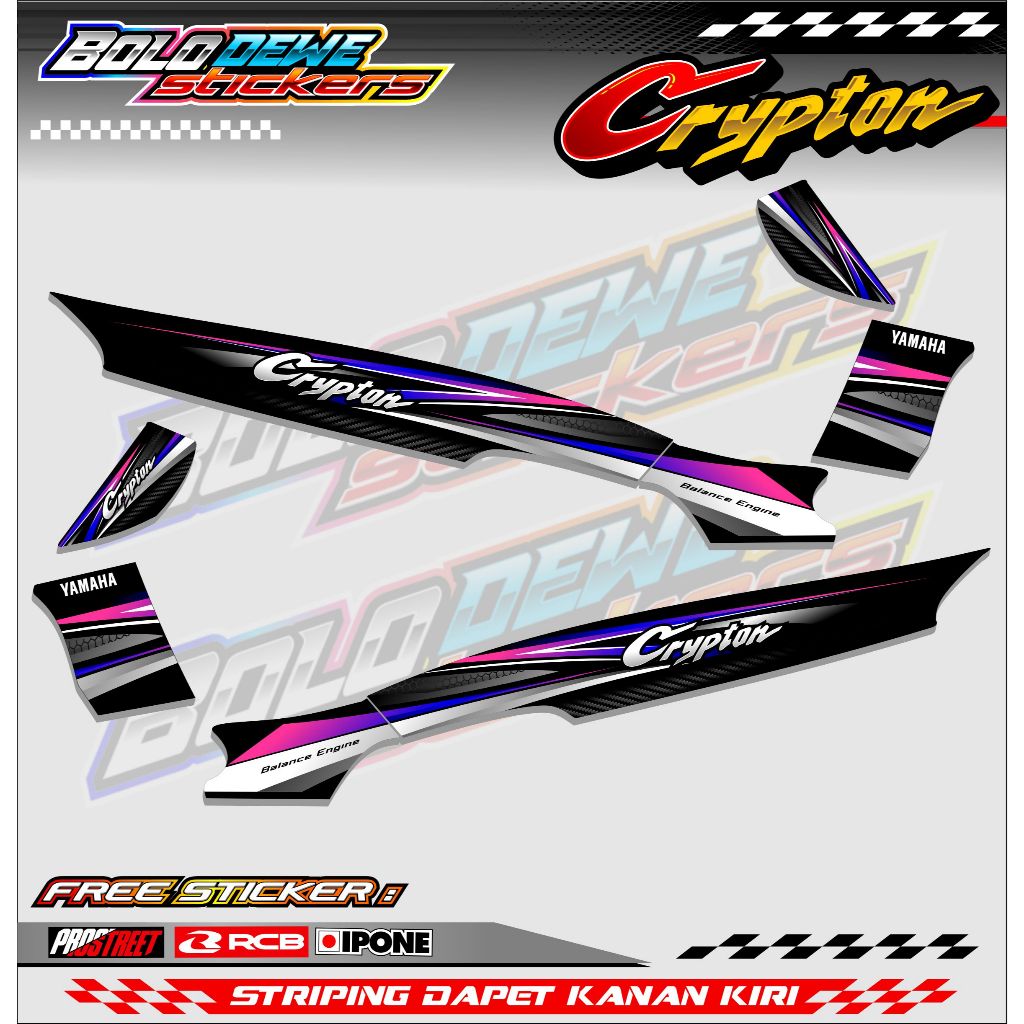 STRIPING VARIASI YAMAHA CRYPTON / STICKER LIST MOTOR YAMAHA CRYPTON