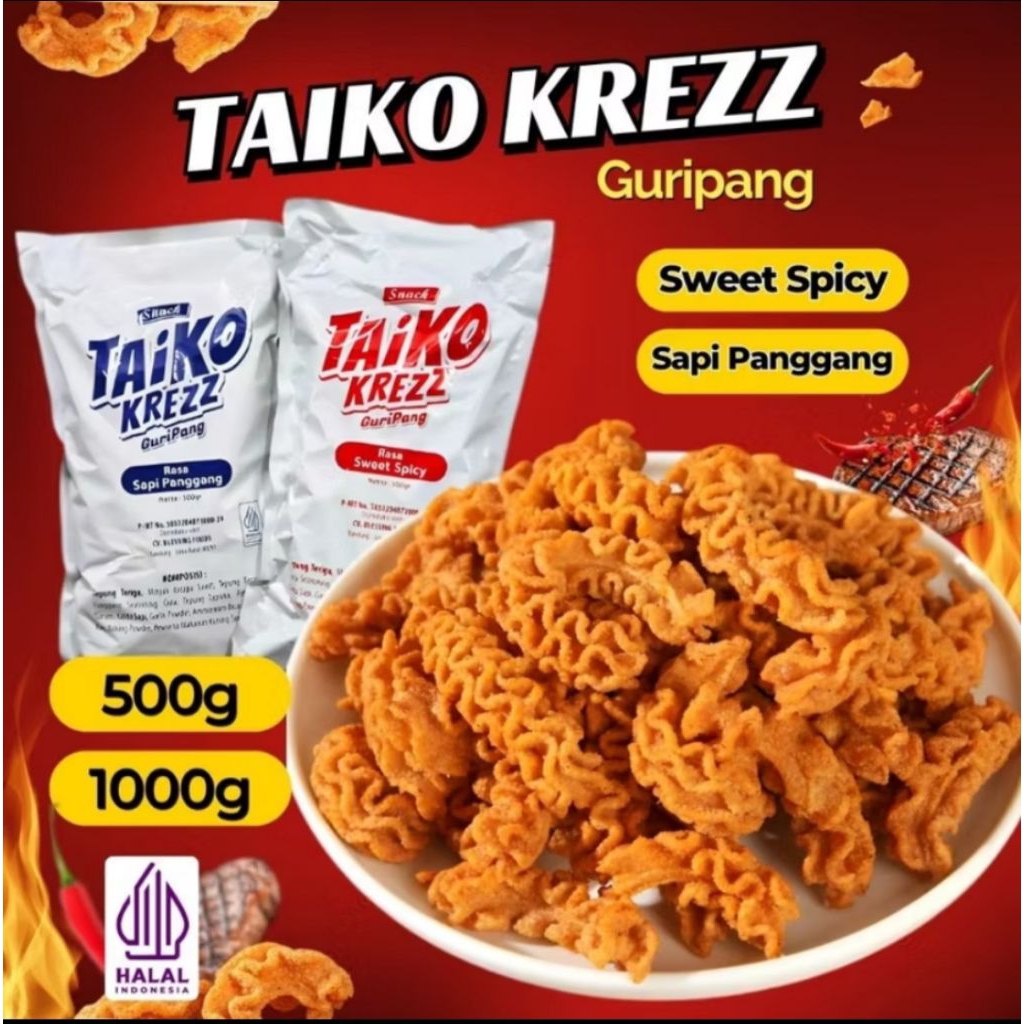 

TAIKO KREZZ GURIPANG CEMILAN ENAK GURIH 500gr HALAL