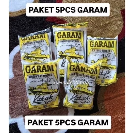 

[5PCS] Garam Cap Katak Keruk / Garam Dapur Murni cap Katak Keruk per 5pcs / GARAM UNTUK MASAK