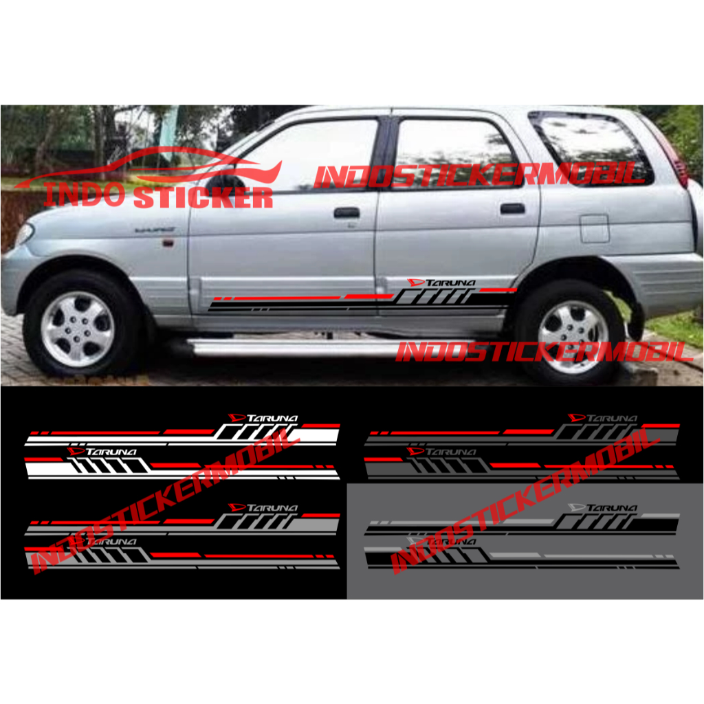 Cutting sticker mobil taruna stiker list stripe body samping mobil daihatsu taruna sticker terbaru t