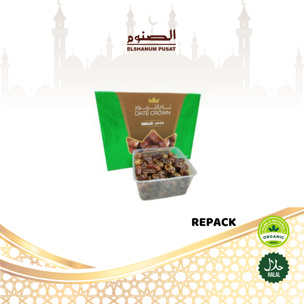 

Kurma date crown khalas 1kg premium / Khalas Premium / Elshanum