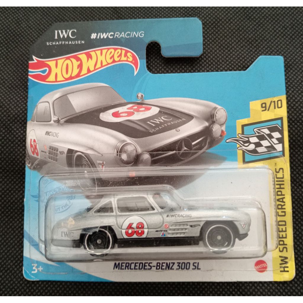 HOT WHEELS MERCEDES-BENZ 300 SL IWC SCHAFFHAUSEN RACING SHORT CARDS